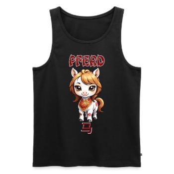 Pferd - chinesisches Sternzeichen - Astrologie - Männer Premium Bio Tank Top - Schwarz - Vorne - Michal (187cm)