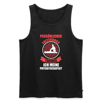 Physiotherapeut Beruf Physio Geschenk - Männer Premium Bio Tank Top - Schwarz - Vorne - Michal (187cm)