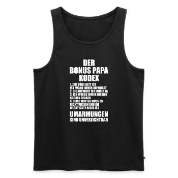 Bonus Papa Familie Bonus-Papa Geschenk - Männer Premium Bio Tank Top - Schwarz - Vorne - Michal (187cm)