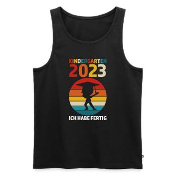 Kita-Kind Abschluss Kindergartenabgänger Geschenk - Männer Premium Bio Tank Top - Schwarz - Vorne - Michal (187cm)