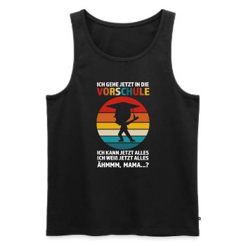 Junge Mädchen Anfang Vorschulkind Geschenk - Männer Premium Bio Tank Top - Schwarz - Vorne - Michal (187cm)