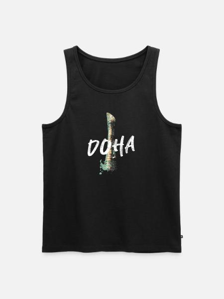 Sheikh Khalifa Stadium, Doha - Men's Premium Organic Tank Top - black