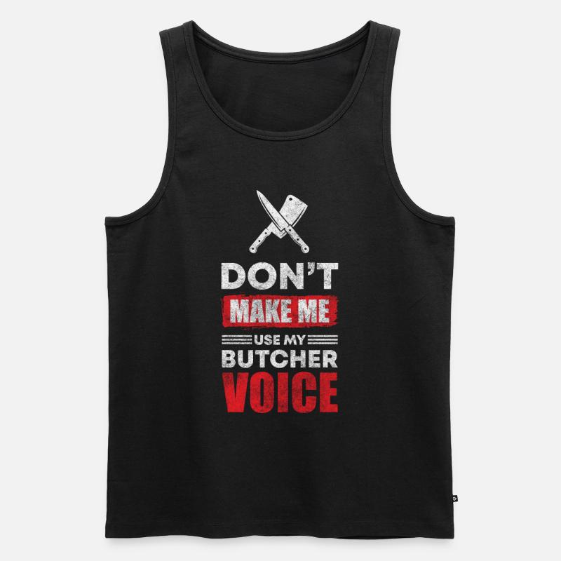 Schlachter Fleischerei Wurst - Männer Premium Bio Tank Top - Schwarz