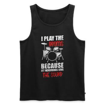 Neighbors Friendship Beer - Men's Premium Organic Tank Top - black - Front - Michal (187cm)