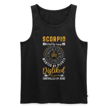 Horoscope Étoiles Personnage - Débardeur bio Premium Homme - noir - Devant - Michal (187cm)