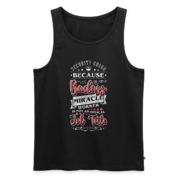 Security guard protection sarcasm professional - Men's Premium Organic Tank Top - black - Front - AI Model Male 178 light (178cm)