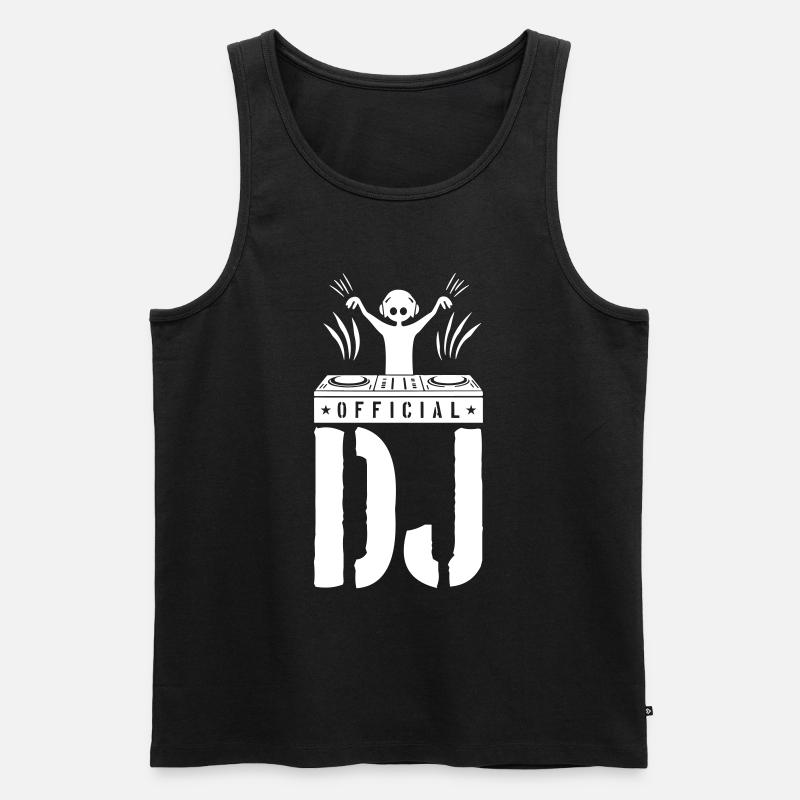 DJ Spruch Turntables - Men's Premium Organic Tank Top - black