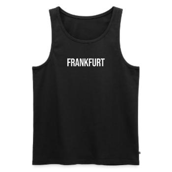 Frankfurt - Männer Premium Bio Tank Top - Schwarz - Vorne - Michal (187cm)