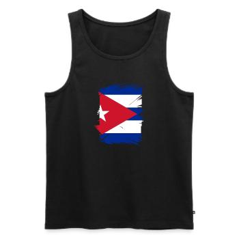 Kuba Flagge Karibik Urlaub Cuba Reise Havanna - Männer Premium Bio Tank Top - Schwarz - Vorne - AI Model Male 178 light (178cm)