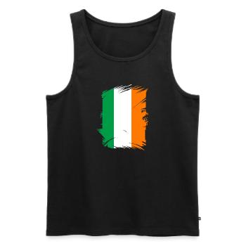 Drapeau de l’Irlande Vintage drapeau irlandais Dublin - Débardeur bio Premium Homme - noir - Devant - Michal (187cm)