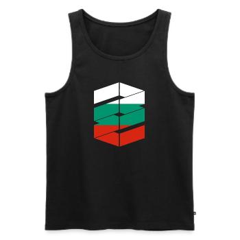 Bulgarien Flagge Bulgarische Fahne Goldstrand - Männer Premium Bio Tank Top - Schwarz - Vorne - Michal (187cm)
