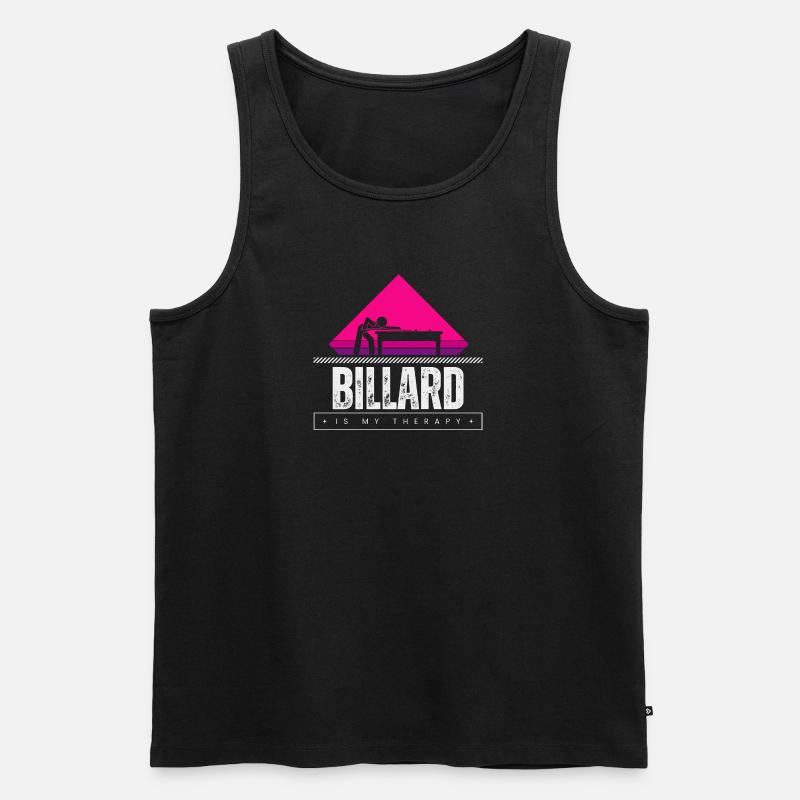 Billard is my therapy - Männer Premium Bio Tank Top - Schwarz