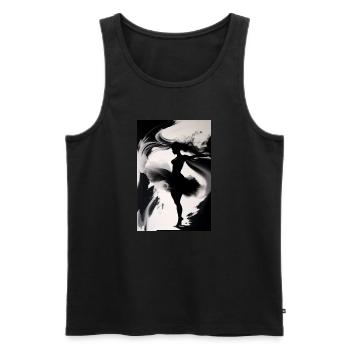 Danseur - Débardeur bio Premium Homme - noir - Devant - AI Model Male 178 light (178cm)