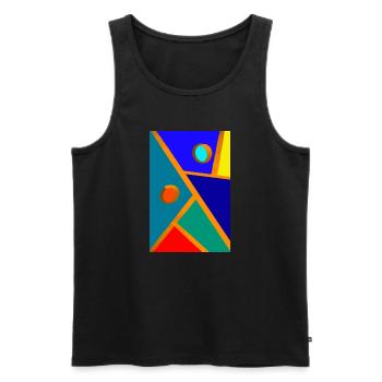 Abstrakte Kunst - Männer Premium Bio Tank Top - Schwarz - Vorne - AI Model Male 178 light (178cm)