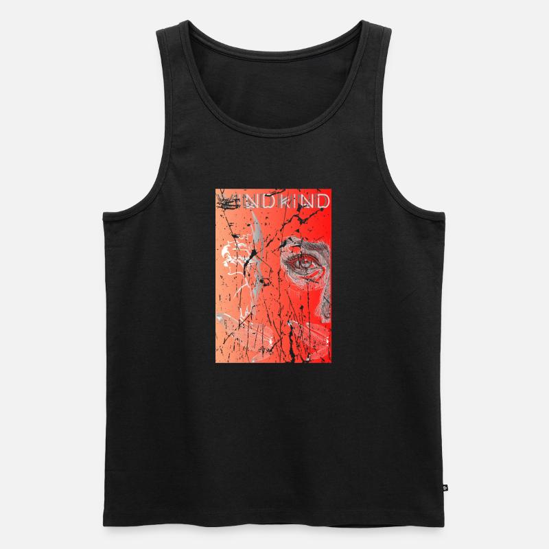 Surreal orange - Männer Premium Bio Tank Top - Schwarz