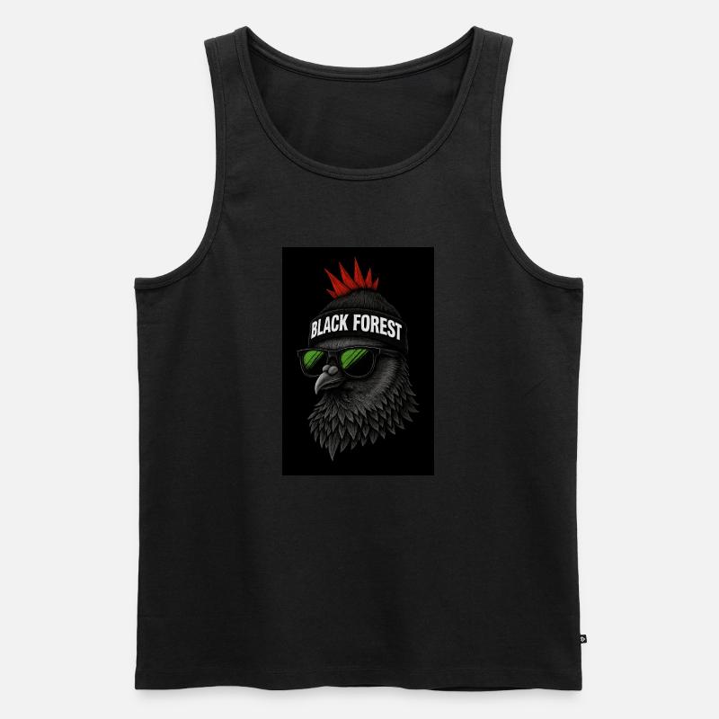 BLACK Forest - Schwarzwald - Männer Premium Bio Tank Top - Schwarz
