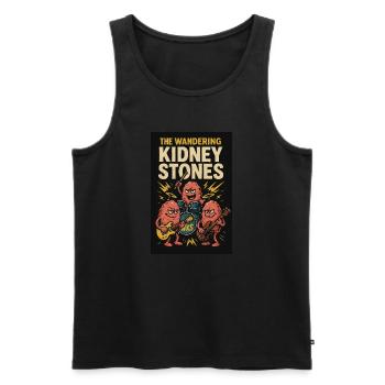 The wandering kidney stones in concert - Men's Premium Organic Tank Top - black - Front - Michal (187cm)