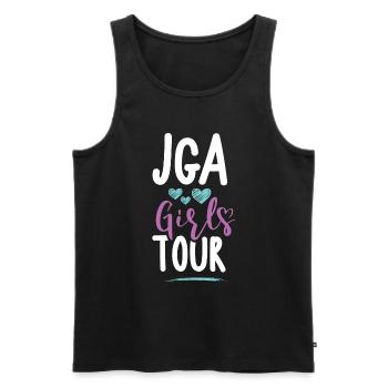 Jga Bachelorette Girls Tour - Débardeur bio Premium Homme - noir - Devant - AI Model Male 178 light (178cm)