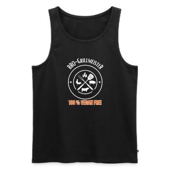 BBQ Grill Master 100% Vegan Free - Men's Premium Organic Tank Top - black - Front - Michal (187cm)