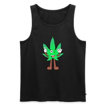 Der Bloom - Nice Bloom Weed Cannabis Marihuana - Männer Premium Bio Tank Top - Schwarz - Vorne - Michal (187cm)