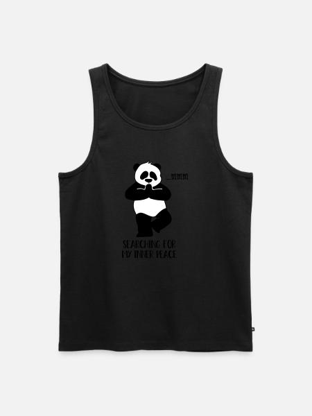 Yoga Panda - Men's Premium Organic Tank Top - black