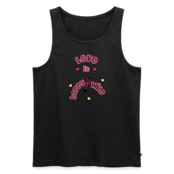 Style Party Ladies Shirt wildberrylove - Männer Premium Bio Tank Top - Schwarz - Vorne - AI Model Male 178 light (178cm)