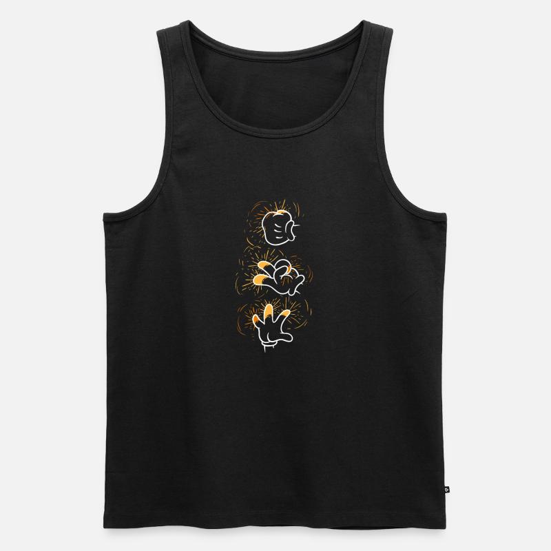 Techno - Männer Premium Bio Tank Top - Schwarz