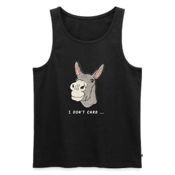 Esel das clevere, störrische Zootier - Männer Premium Bio Tank Top - Schwarz - Vorne - AI Model Male 178 light (178cm)