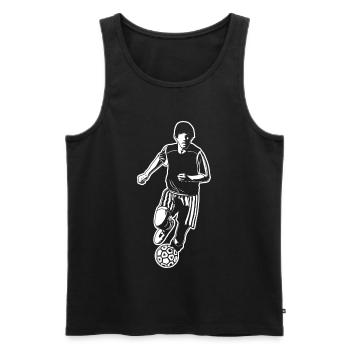 Soccer Player Drawing - Men's Premium Organic Tank Top - black - Front - Michal (187cm)