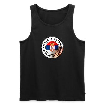 Serbien,Serbia, Srbija - Männer Premium Bio Tank Top - Schwarz - Vorne - AI Model Male 178 light (178cm)