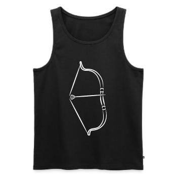 Bow and arrow - Men's Premium Organic Tank Top - black - Front - AI Model Male 178 light (178cm)