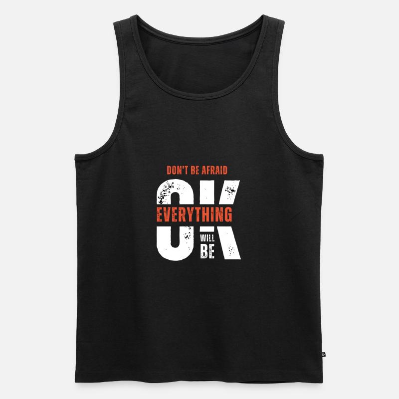 Bleiben Sie stark - Männer Premium Bio Tank Top - Schwarz