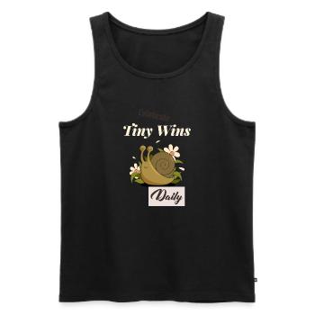 Kleine Siege Jeden Tag Schnecke - Männer Premium Bio Tank Top - Schwarz - Vorne - AI Model Male 178 light (178cm)