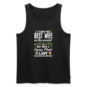 Garden & Plant Lovers Gifts - Men's Premium Organic Tank Top - black - Front - Michal (187cm)