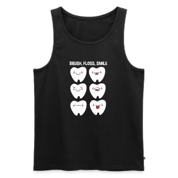 Receptionist Dentist - Men's Premium Organic Tank Top - black - Front - AI Model Male 178 light (178cm)