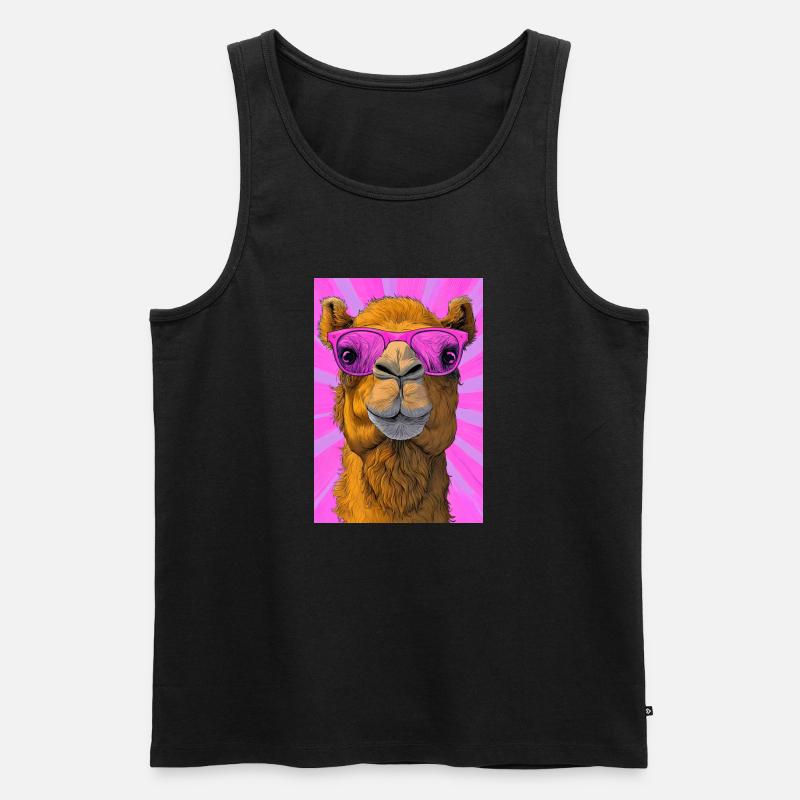 Kamel - Männer Premium Bio Tank Top - Schwarz