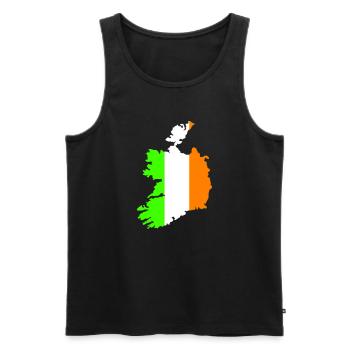 Pays d’Irlande - Débardeur bio Premium Homme - noir - Devant - Michal (187cm)