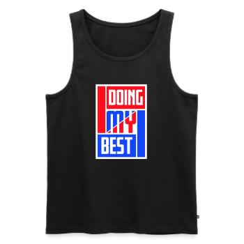 Doing My Best Lustig Ehrlich Motivational Spruch - Männer Premium Bio Tank Top - Schwarz - Vorne - AI Model Male 178 light (178cm)