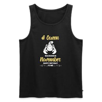 Sternzeichen Skorpion - Männer Premium Bio Tank Top - Schwarz - Vorne - Michal (187cm)