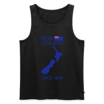 NZL Design 2 - Men's Premium Organic Tank Top - black - Front - Michal (187cm)