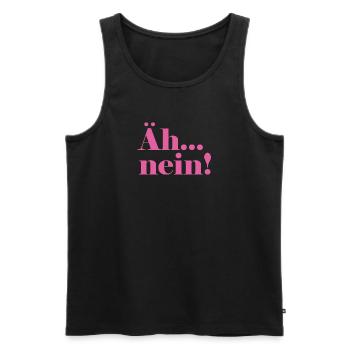 Äh...nein! - Männer Premium Bio Tank Top - Schwarz - Vorne - AI Model Male 178 light (178cm)
