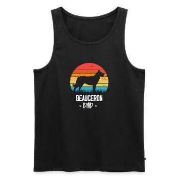 Beauceron - Männer Premium Bio Tank Top - Schwarz - Vorne - AI Model Male 178 light (178cm)