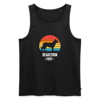 Beauceron - Männer Premium Bio Tank Top - Schwarz - Vorne - AI Model Male 178 light (178cm)