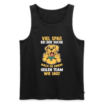 Jobwechsel Arbeit Büro Kollegen Abschiedsgeschenk - Männer Premium Bio Tank Top - Schwarz - Vorne - Michal (187cm)