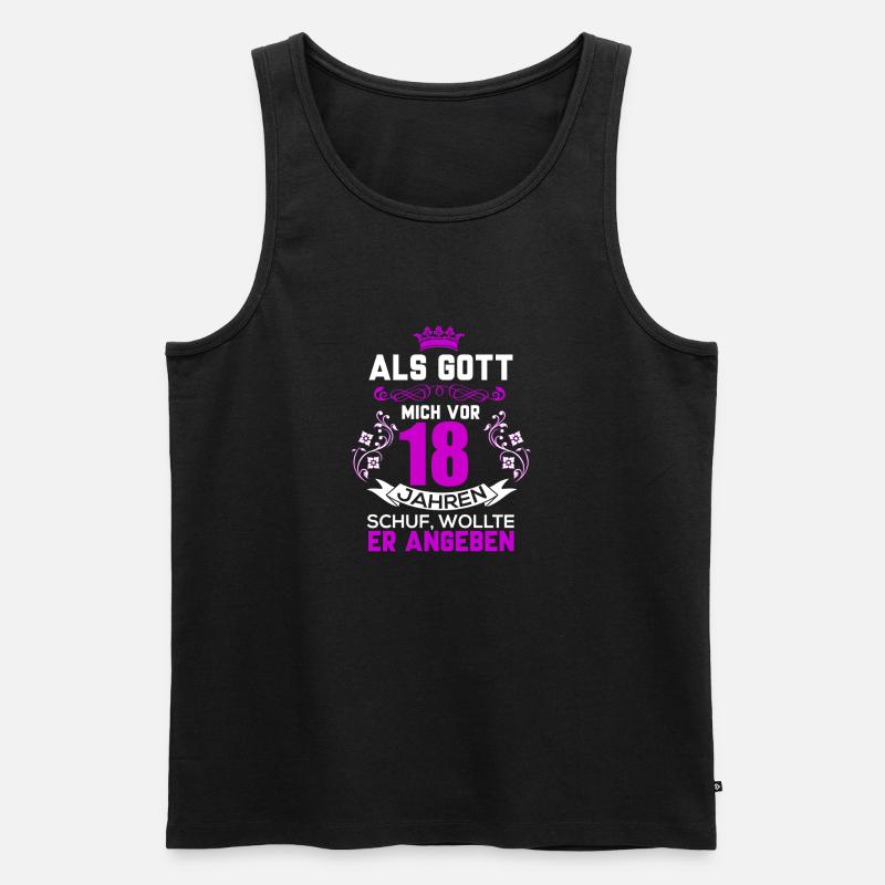 18 geburtstag - Männer Premium Bio Tank Top - Schwarz