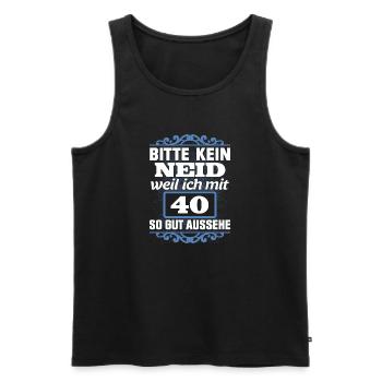 40. Geburtstag 40 Vierzig Jahre Geschenk - Männer Premium Bio Tank Top - Schwarz - Vorne - Michal (187cm)
