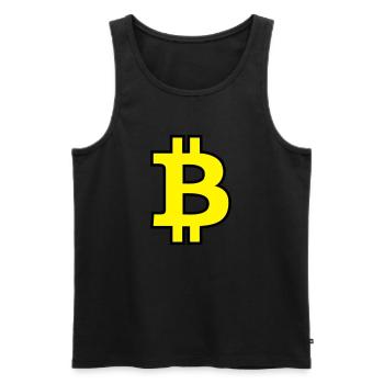 Bitcoin Satoshi Nakamoto - Männer Premium Bio Tank Top - Schwarz - Vorne - AI Model Male 178 light (178cm)