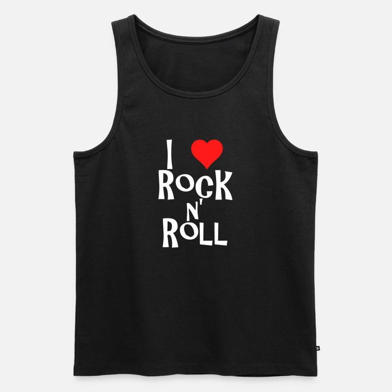 rock n' roll - Männer Premium Bio Tank Top - Schwarz