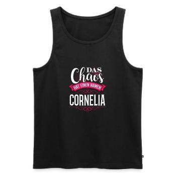 CORNELIA - Chaos - Männer Premium Bio Tank Top - Schwarz - Vorne - Michal (187cm)