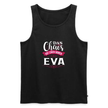 EVA - Chaos - Männer Premium Bio Tank Top - Schwarz - Vorne - AI Model Male 178 light (178cm)